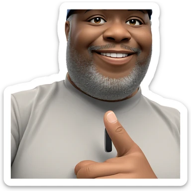 smiling boy with hat sticker