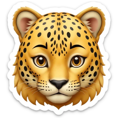 A high-resolution photo-realistic digital illustration of a young jaguar, chest upward A high-resolution, photo-realistic digital illustration of a majestic young jaguar sticker