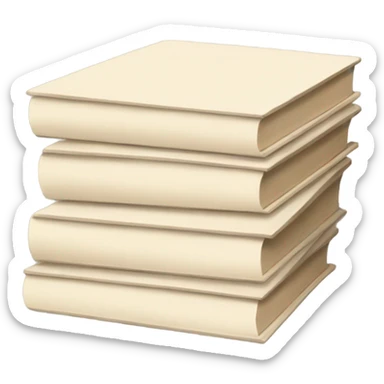 stack of beige books, aesthetics white pages sticker