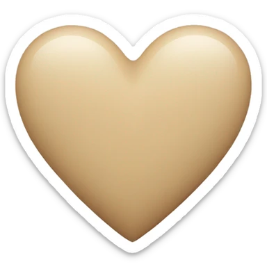 Beige heart  sticker