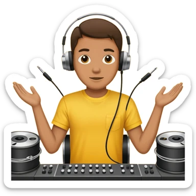 concert yellow Cable reels sticker