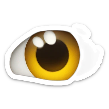 A comic book falls into the eye sticker