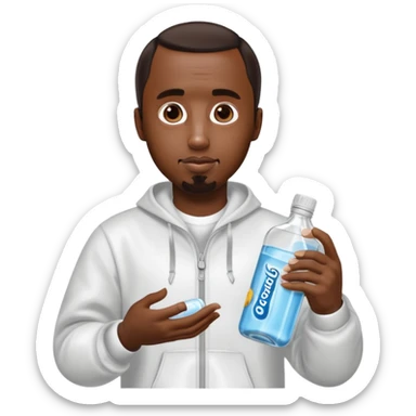 P diddy holding baby oil sticker