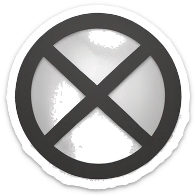 create a ed curcle sign that has a rd x in it sticker