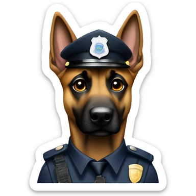Malinois dog police sticker