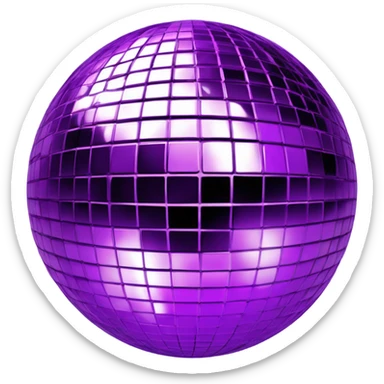 purple disco ball sticker