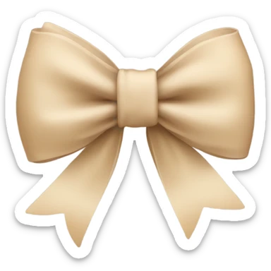 Beige bow sticker