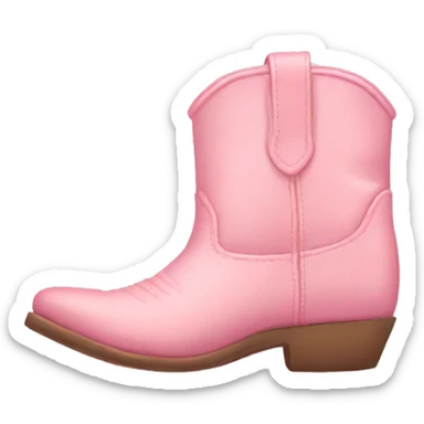 pastel pink cowgirl boots sticker