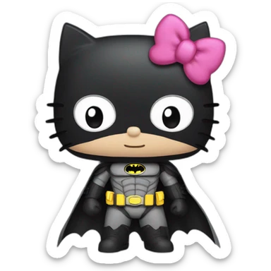 hello kitty batman sticker