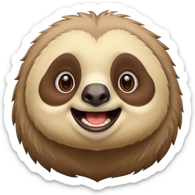 Perezoso que se esté riendo sticker