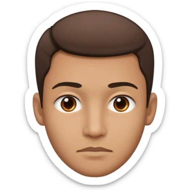 racially ambiguous male face sticker