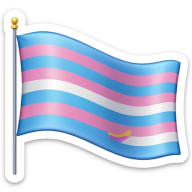 Trans flag sticker