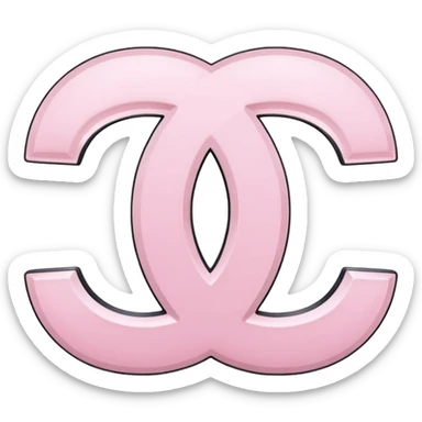 light pink chanel logo sticker