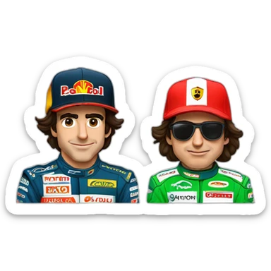 Fernando Alonso Ayrton Senna sticker