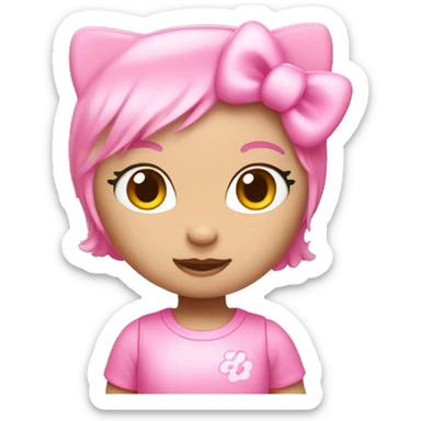 Hello kitty pink sticker