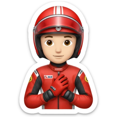 red-motorcycle-racer sticker