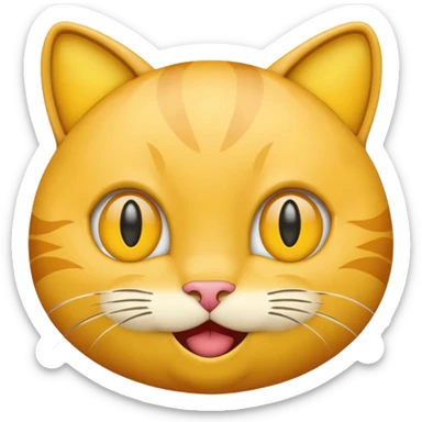 Emoji face with cat eyes sticker