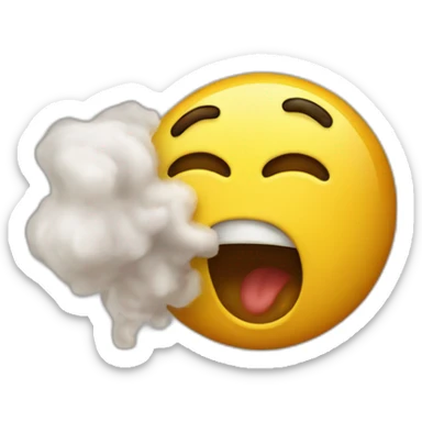 Smiley coughing  sticker