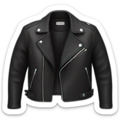 croppped leather jacket sticker