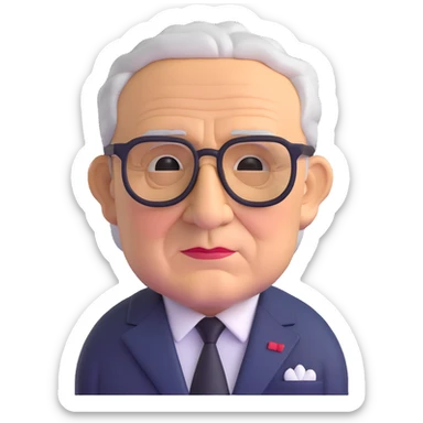 portrait of Henry Kissinger sticker