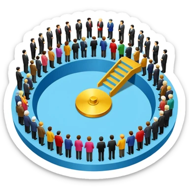 a cycle diagram: First it attracts high-status guests and excludes everyone else. then, as the VIPs gravitate to other, newer clubs in the city, the club opens its doors to the lower-status masses and the crowd gets less exclusive sticker