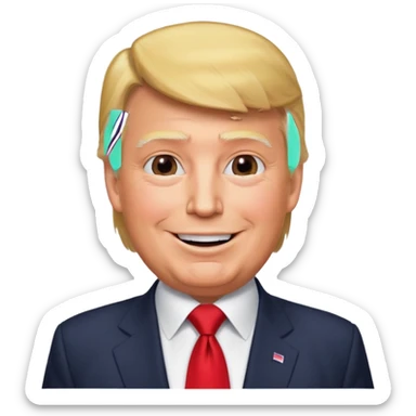 Donald Trump speaking at a rally sticker