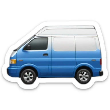 NISSAN STANZA Blue van van go to Guadalajara sticker