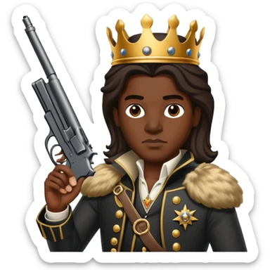 king von with gun sticker