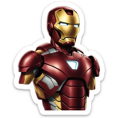 René runs iron man sticker