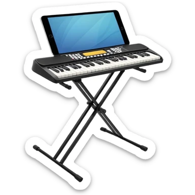 Electric keyboard stand sticker