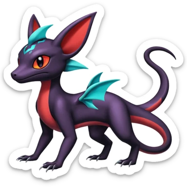 Shiny Salandit-Umbreon-Noivern-Noibat-Hybrid (Full body) sticker