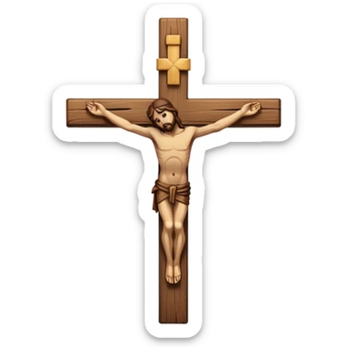 crucifix sticker