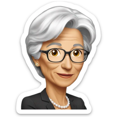 christine lagarde wisper jerome powel sticker