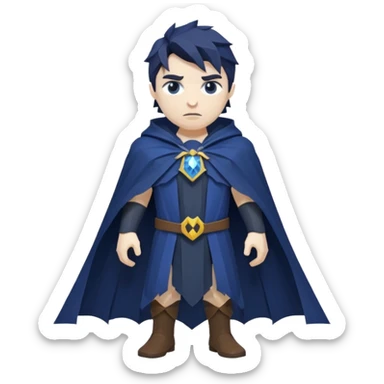 low poly warlock cape fantasy sticker