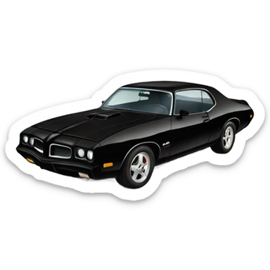 GTO Pontiac 2000 black sticker