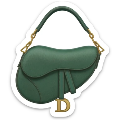 dark green dior saddle bag sticker