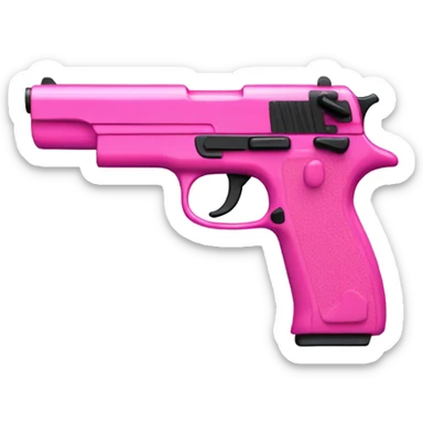 Pink gun  sticker