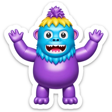 jeff koons yeti inflatable pinata sticker