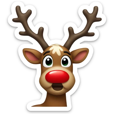 Red Nosed Reindeer sticker