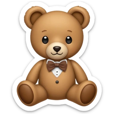 Teddy bear with bow tie sticker