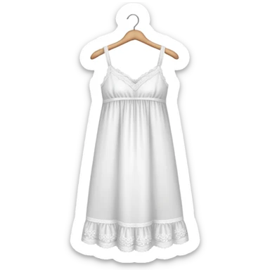 a nightgown on a hanger sticker