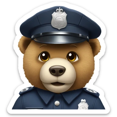 London policeman Teddy bear sticker
