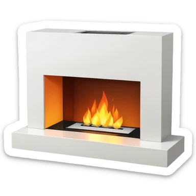 Modern Minimal Fireplace sticker