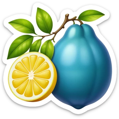 Citron bleu  sticker