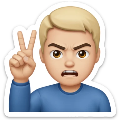 Flipping someone off sticker