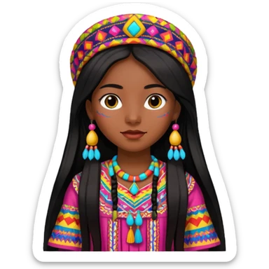 Peruvian girl sticker