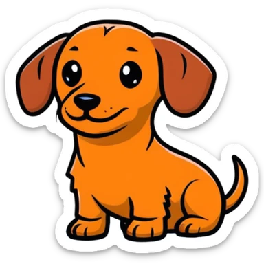 cute dachshund sticker