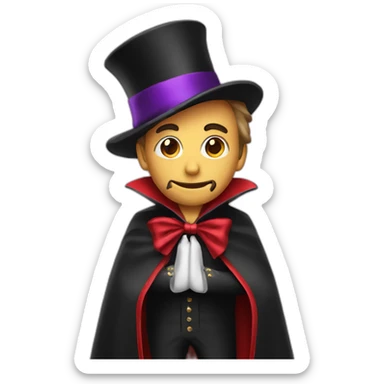 magician with a cape sticker