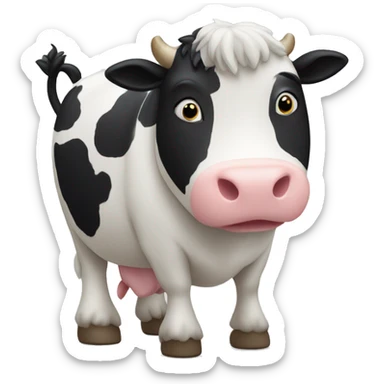 Une vache qui jongle sticker