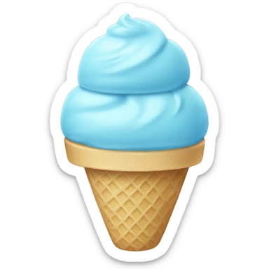 pastel blue ice cream sticker